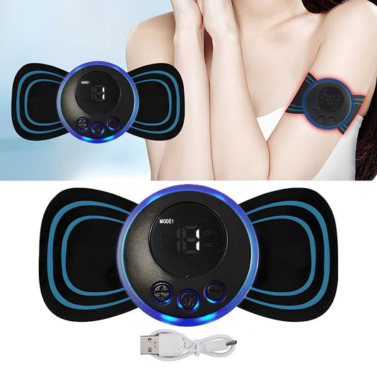 Mini Massager with 8 Modes and 19 Strength Levels, Rechargeable Electric Massager for Shoulder, Arms, Legs, Back Pain for Men and Women